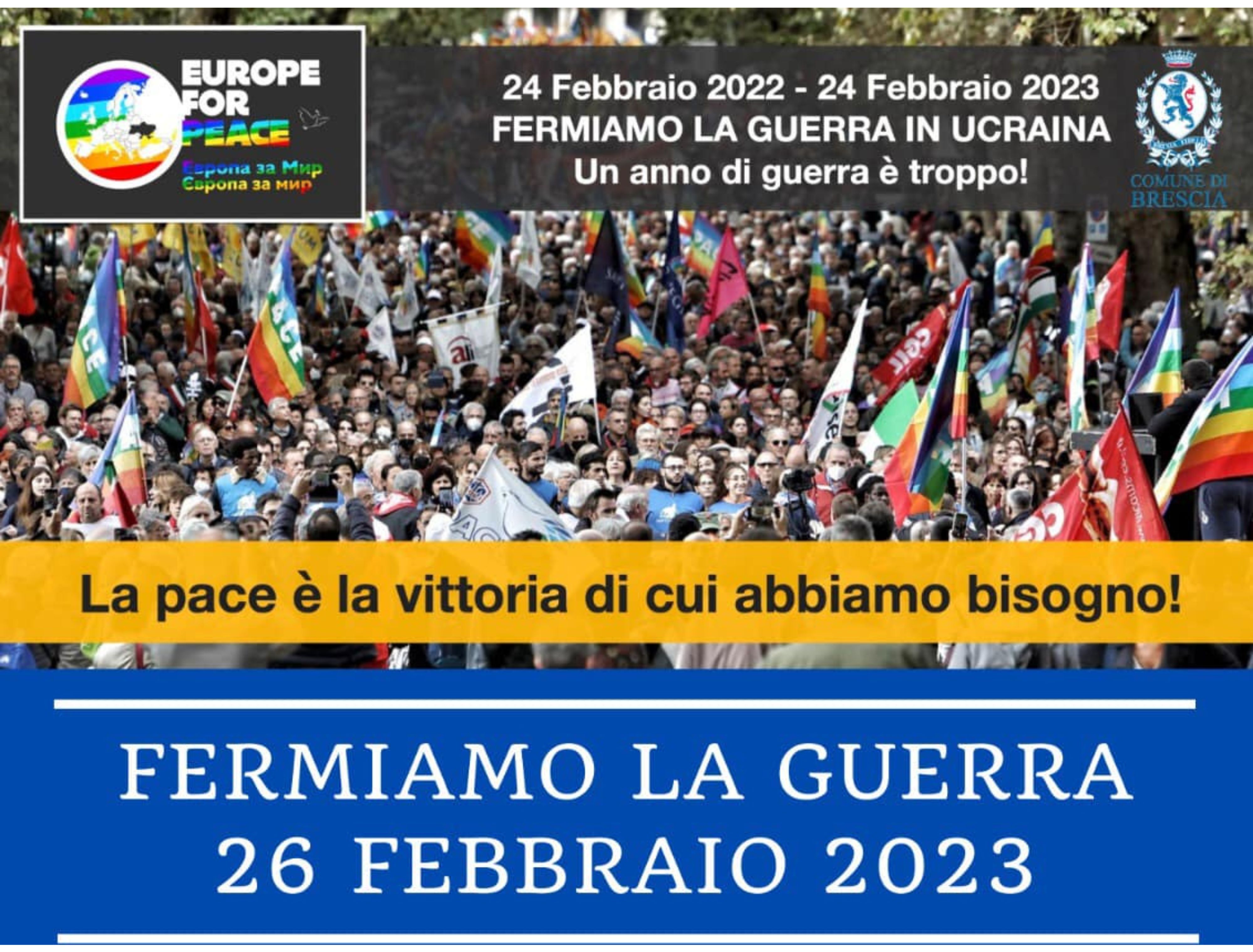 Fermiamo la Guerra - domenica  26.2 - Largo Formentone - Brescia